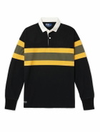 Polo Ralph Lauren - Poplin-Trimmed Striped Cotton Rugby Shirt - Black