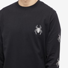 By Parra Men's Long Sleeve Spidered T-Shirt in Black