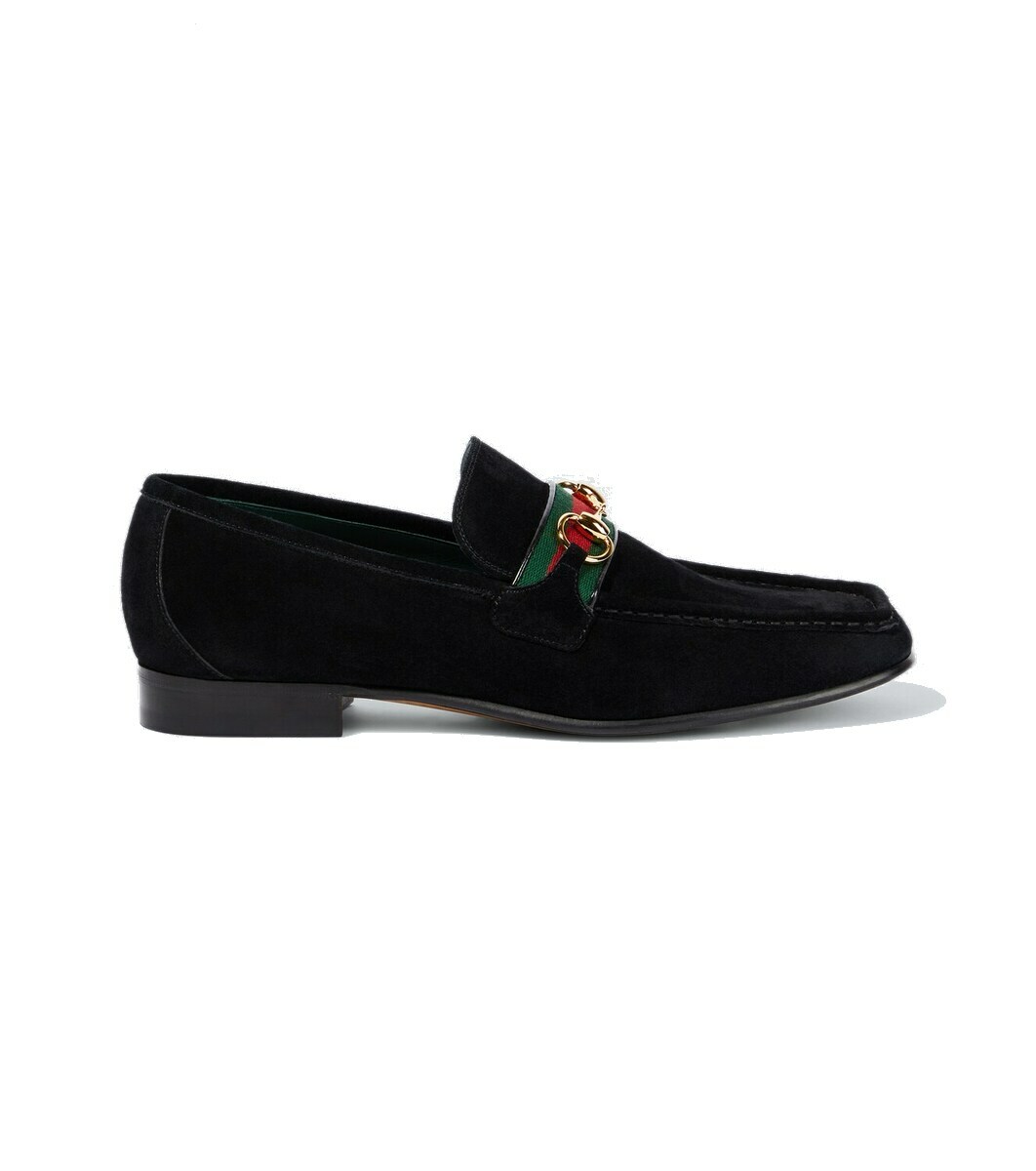 ローファー・オックスフォード GUCCI PASTEL GREEN SUEDE LOAFERS Gucci Pastel Green Suede Loafers (GUCCI/ローファー