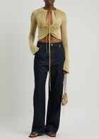 Darkpark Lisa Pearl-embellished Straight-leg Jeans Blue