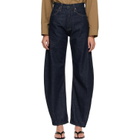 AGOLDE Navy Luna High Rise Pieced Taper Jeans