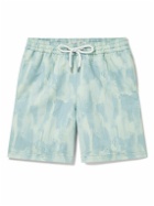 Frescobol Carioca - Straight-Leg Mid-Length Printed Recycled Swim Shorts - Blue