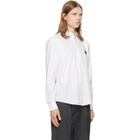 Hugo White Stretch-Cotton Canvas Slim-Fit Shirt