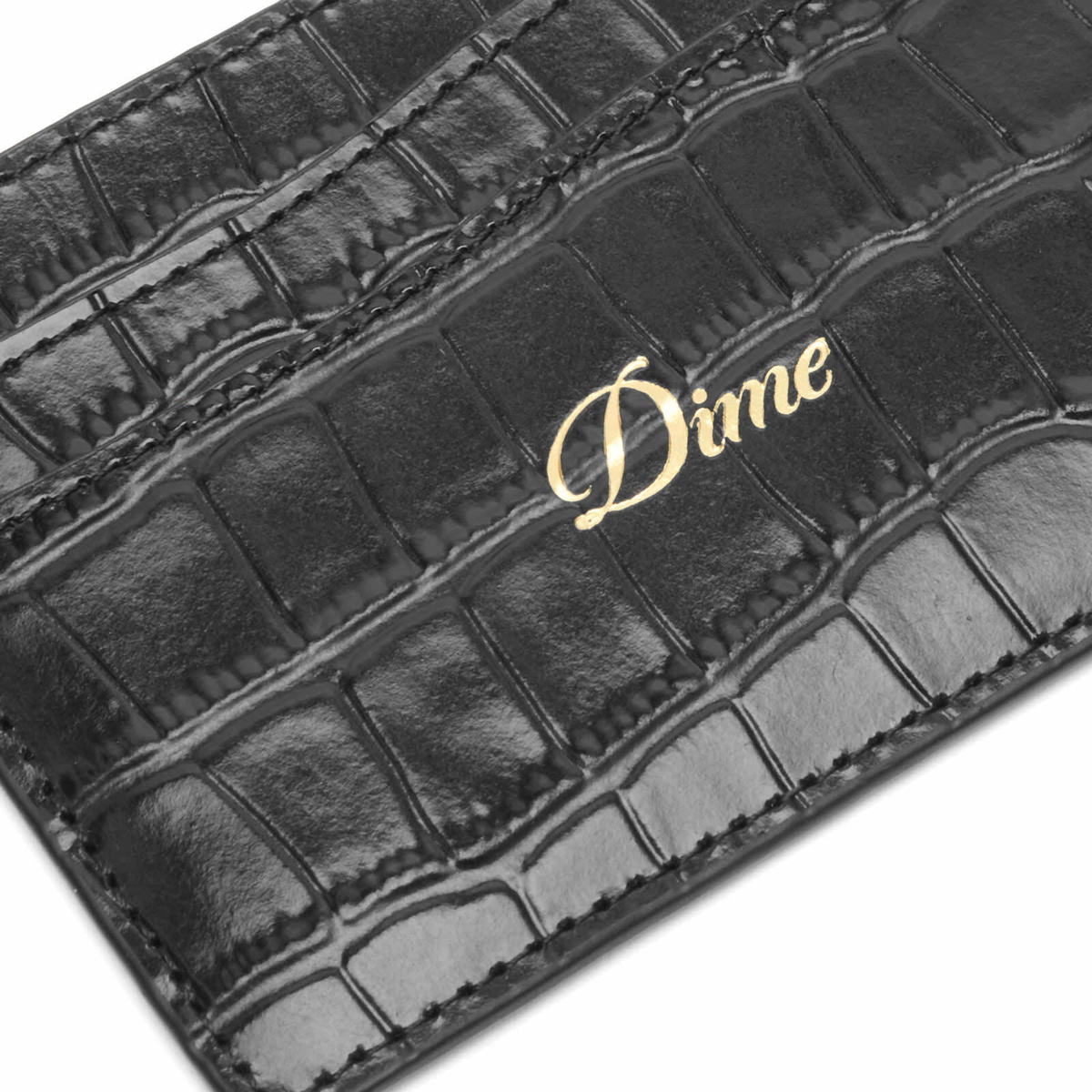 Dime Men's Croc Card Holder in Black 