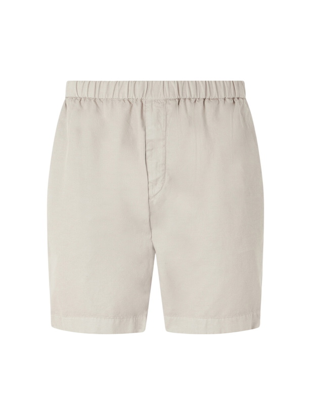Photo: Boglioli - Straight-Leg Cotton-Blend Twill Shorts - Neutrals