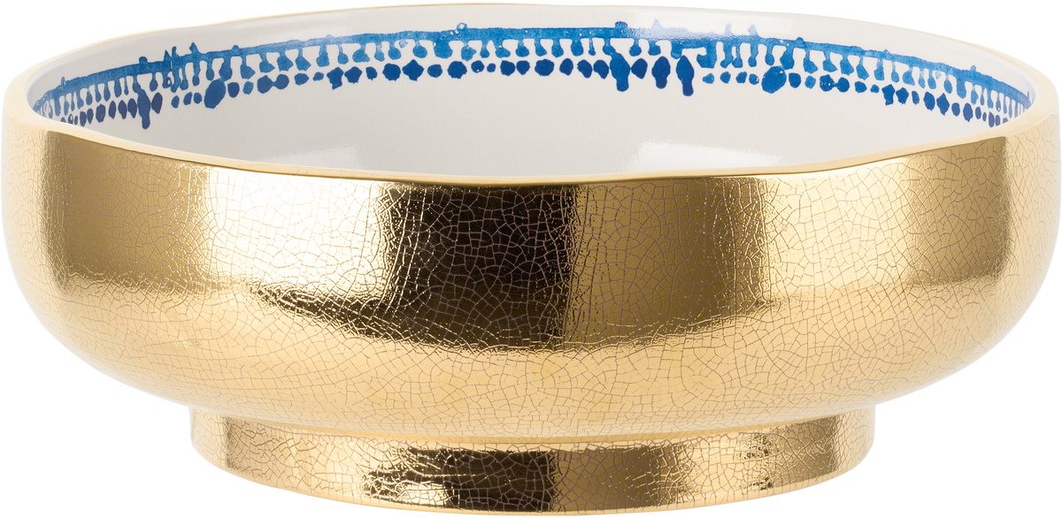 L'OBJET White & Gold Ruan Hoffmann Edition Medium Bowl