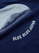 Blue Blue Japan - Logo-Print Cotton-Jersey T-Shirt - Blue