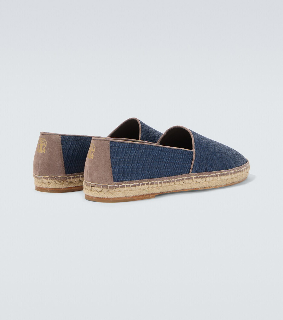 Brunello Cucinelli Suede-trimmed canvas espadrilles