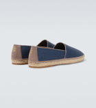 Brunello Cucinelli Suede-trimmed canvas espadrilles