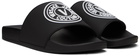 Versace Jeans Couture Black V-Emblem Slides