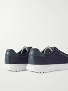 Salvatore Ferragamo - Cube Leather and Suede Sneakers - Blue