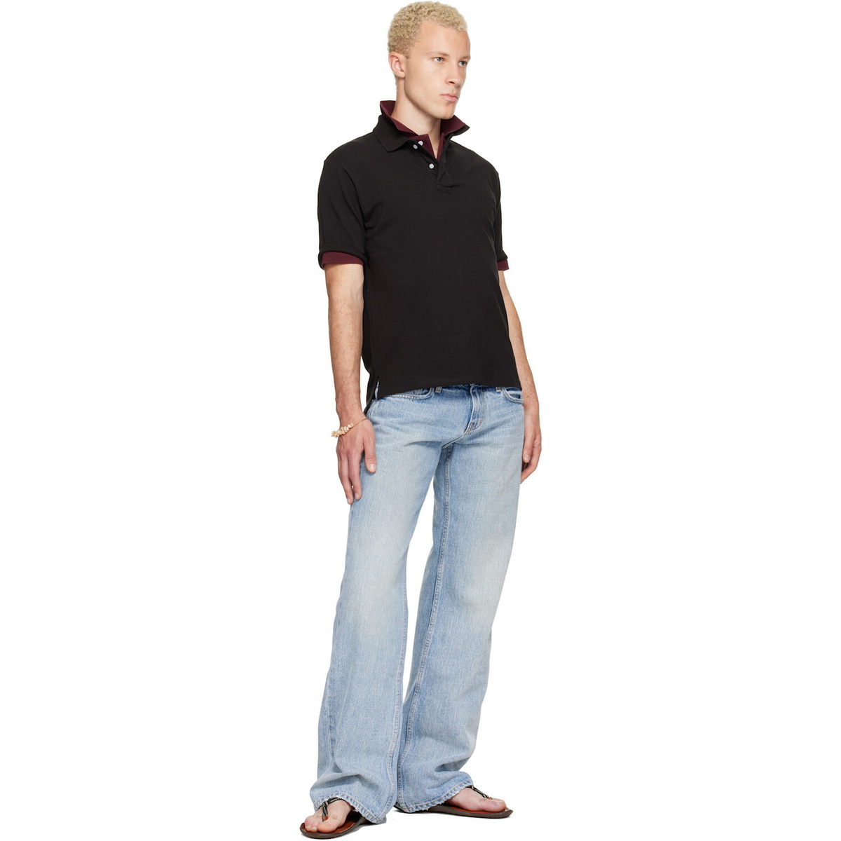 Raimundo Langlois Black Layered Polo