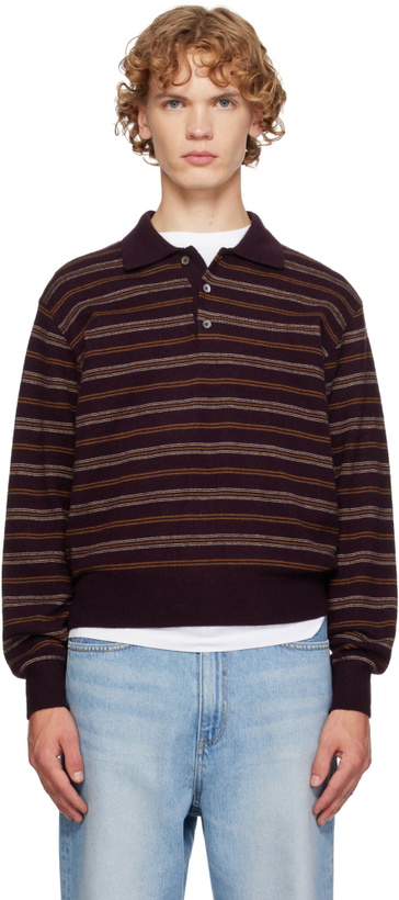 Photo: Dunst Brown Collared Striped Polo