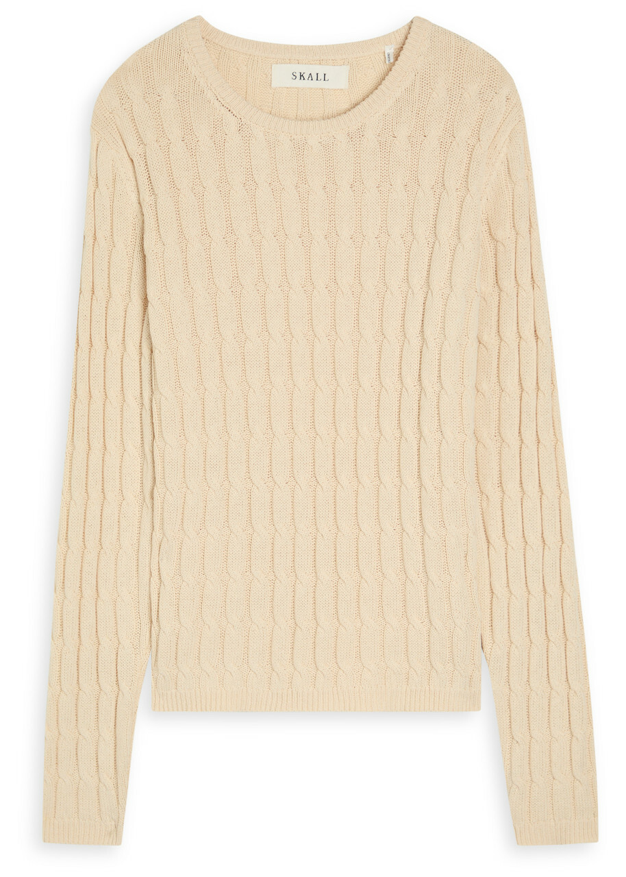 Skall Studio Marcel Cable-knit Cotton Jumper Off White