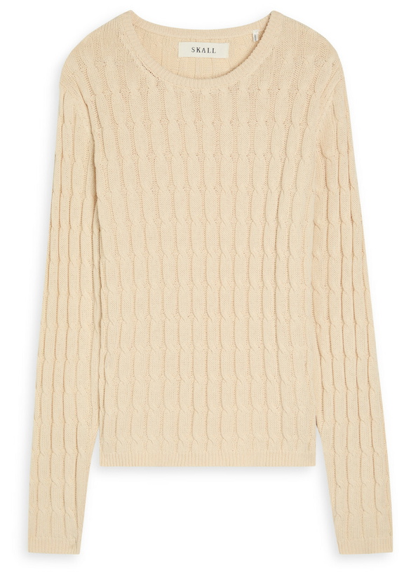 Photo: Skall Studio Marcel Cable-knit Cotton Jumper Off White