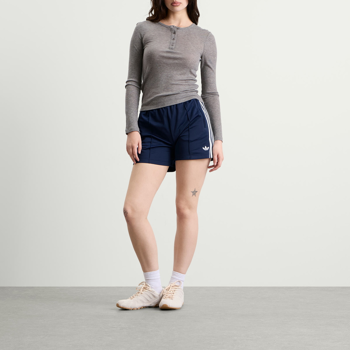 Adidas Women's Firebird Short in Night Indigo/White