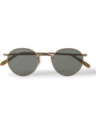 GARRETT LEIGHT CALIFORNIA OPTICAL - Wilson M Round-Frame Gold-Tone Sunglasses - Gold