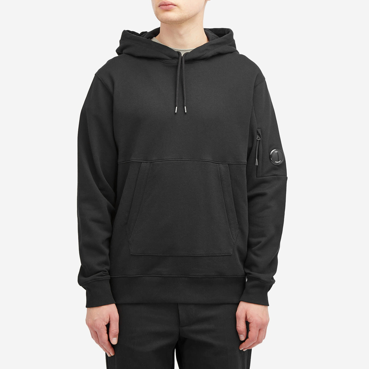 ★C.P. Company★ Lens Diagonal Hood Nightshade 17CMSS024A005 C.P. Company Men's Diagonal Raised Lens Hoody in Black C.P.