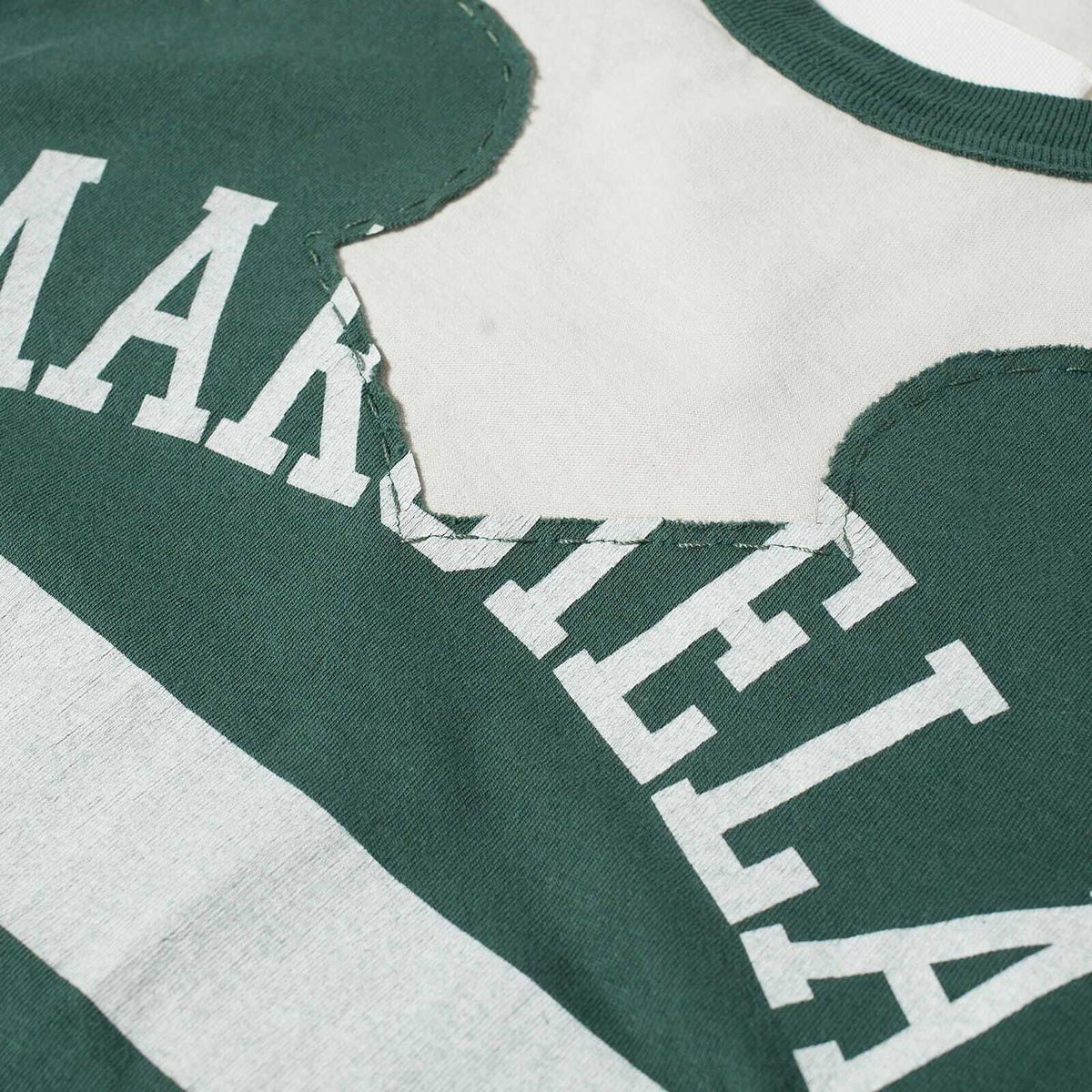 Maison Margiela Men's Western Logo T-Shirt in Green Maison Maison Margiela Men's Western Logo T-Shirt in Green Maison