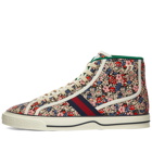 Gucci Tennis 1977 High Liberty Print Canvas Sneaker