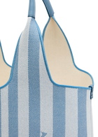 Chloe Stripy East-west Canvas Tote bag - Blue - One Size