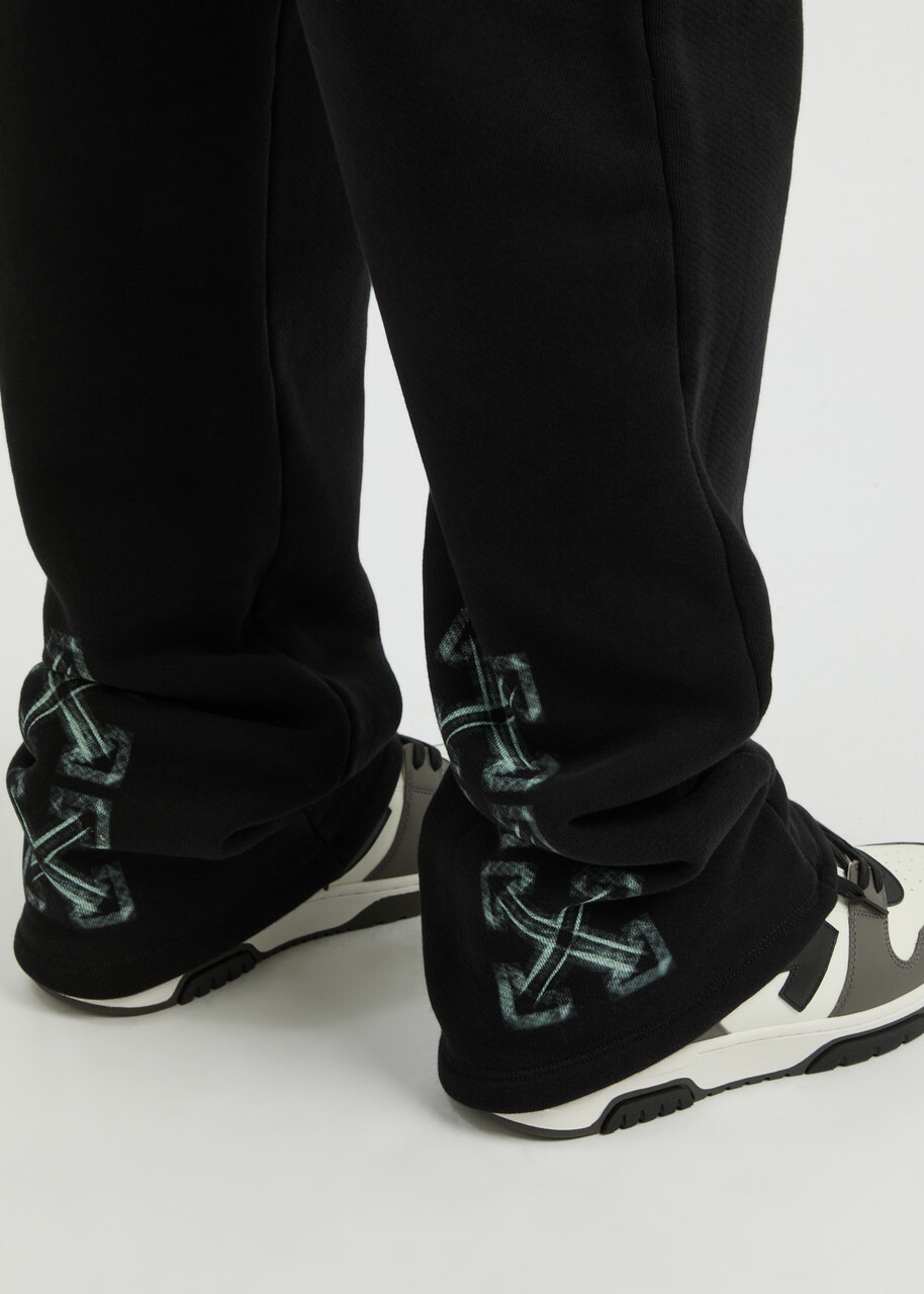 Off-white Arrow Logo Cotton Sweatpants Black