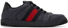 Gucci Navy Screener Sneakers