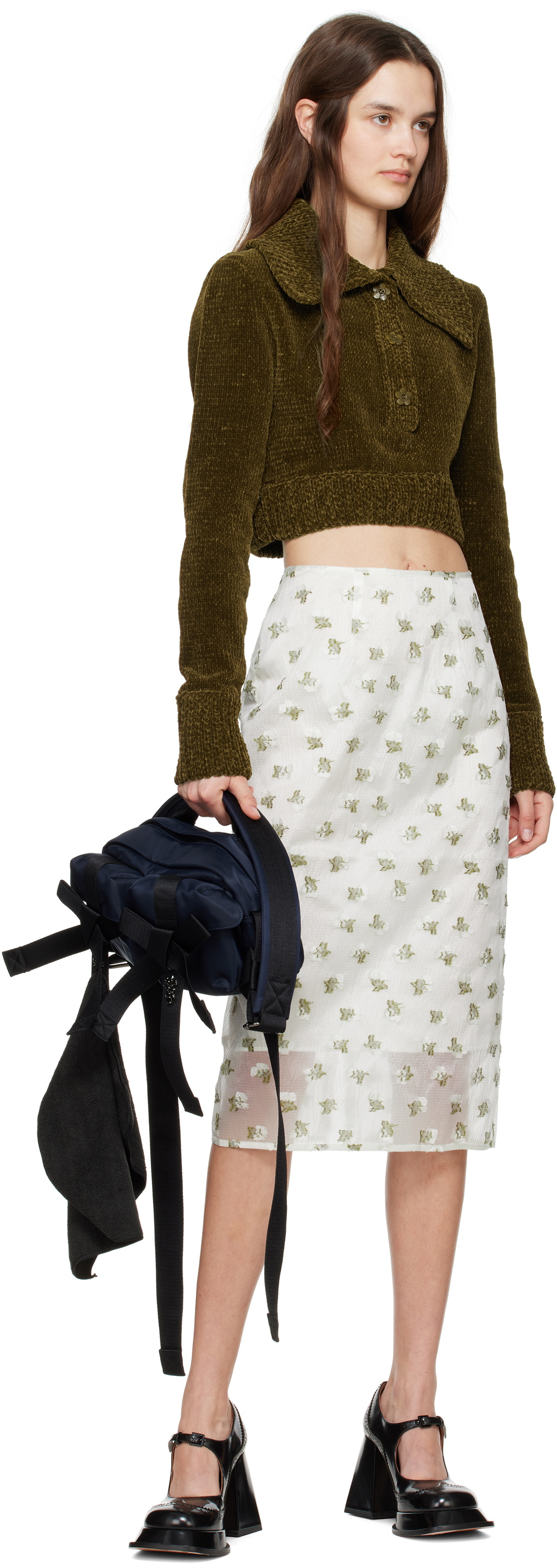 Cecilie Bahnsen Khaki Calla Sweater