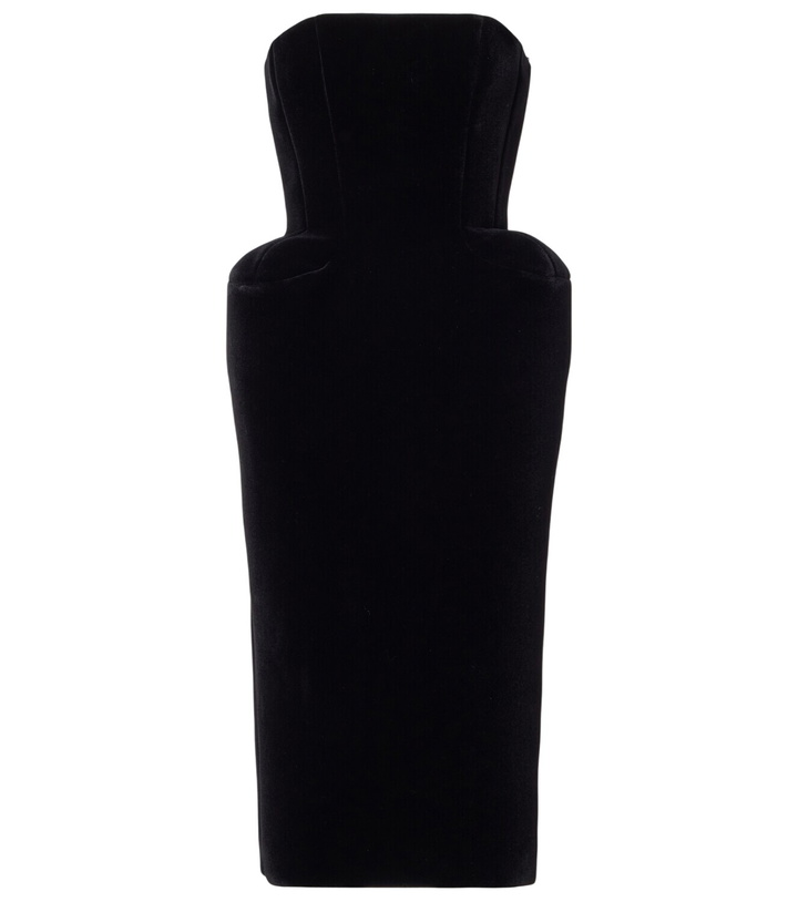 Photo: David Koma Velvet bustier dress