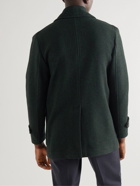 Rubinacci - Herringbone Wool Peacoat - Green