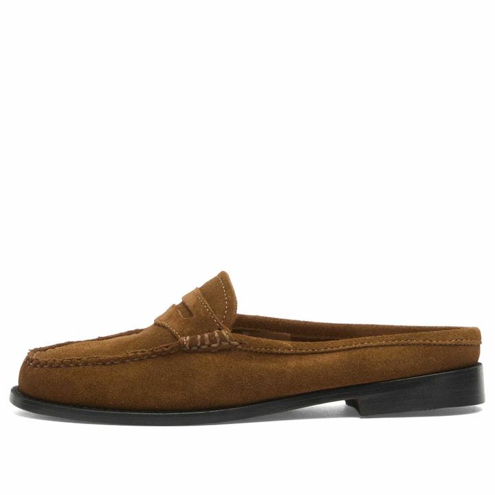 Photo: Bass Weejuns Women's Weejun Penny Slide in Mid Brown Suede