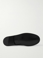 Versace - Horsebit-Embellished Croc-Effect Patent-Leather Loafers - Black