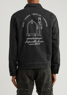 Axel Arigato Resort Logo-embroidered Denim Jacket Black