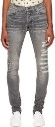 AMIRI Gray Military Stencil Jeans