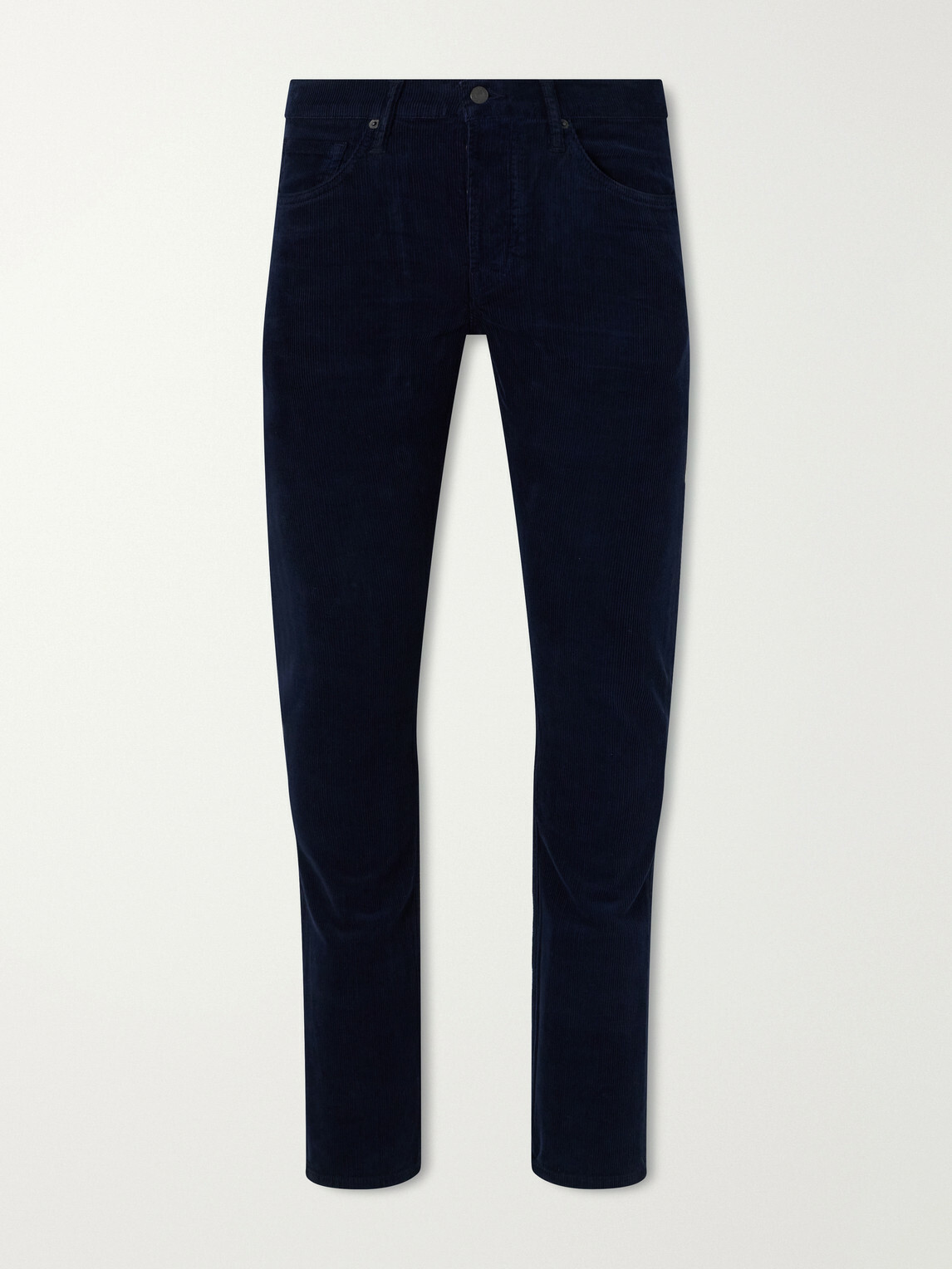 TOM FORD - Slim-Fit Cotton-Blend Corduroy Trousers - Blue