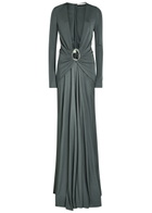 Christopher Esber Orica Cut-out Jersey Maxi Dress Blue