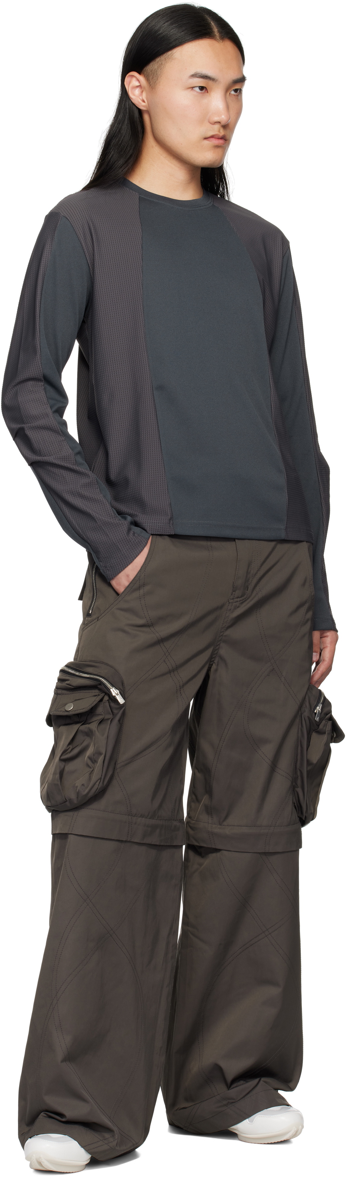 FFFPOSTALSERVICE Gray Diffraction Convertible Cargo Pants