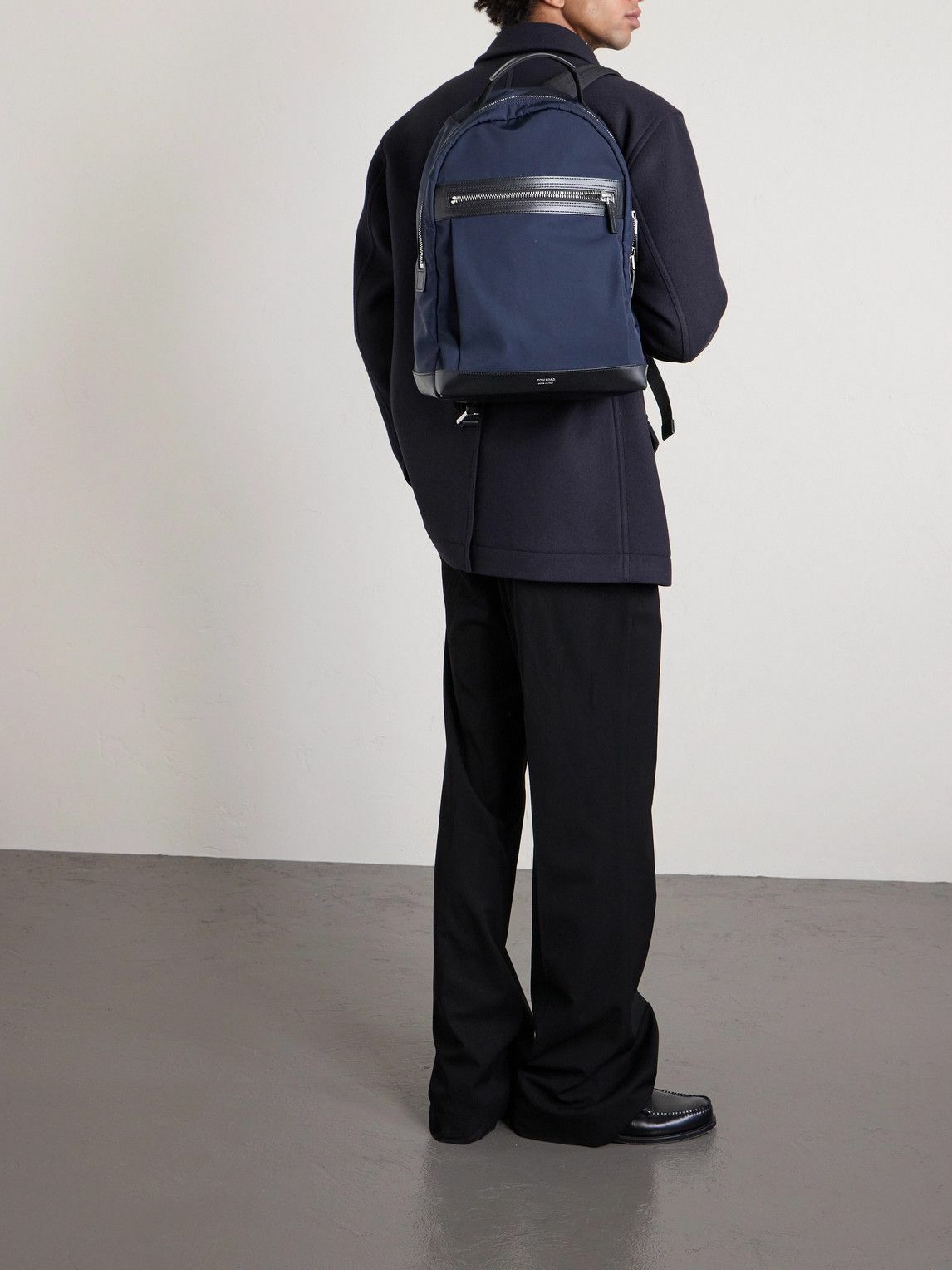 TOM FORD - Leather-Trimmed Nylon Backpack