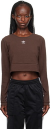 adidas Originals Brown Essentials Rib Long Sleeve T-Shirt