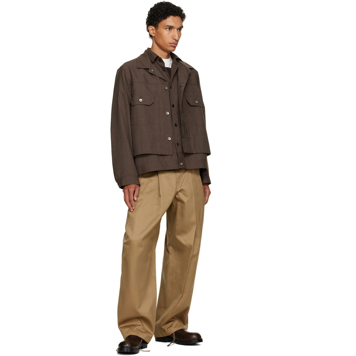 sacai Brown Suiting Jacket