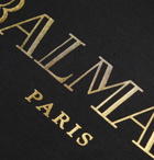 Balmain - Slim-Fit Logo-Print Cotton-Jersey T-Shirt - Black