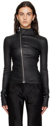 Rick Owens Black Gary Leather Jacket