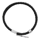 Etro Black Leather Pegaso Bracelet