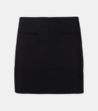 Courrèges Belted crêpe miniskirt