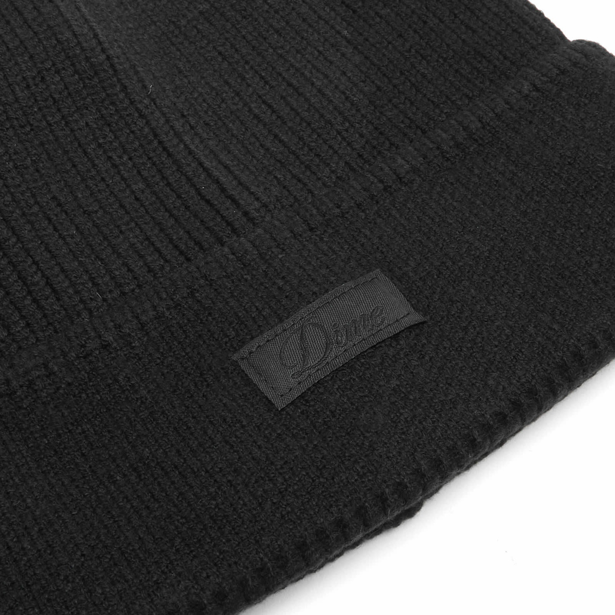 Dime Men's Cursive Rib Beanie in Black 