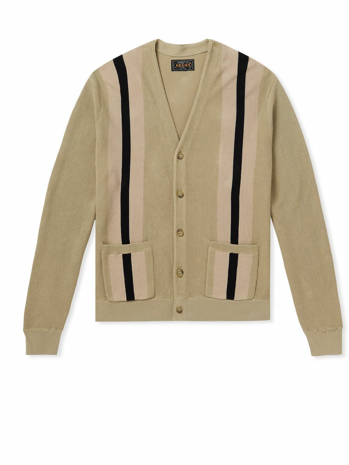 Beams Plus - Striped Cotton Cardigan - Neutrals Beams Plus