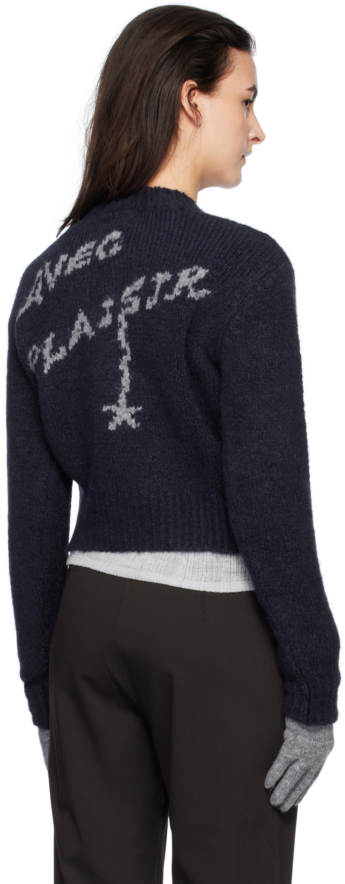 【関税込み】Paloma Wool ネイビー Plaisir ジップセーター PALOMA WOOL - NAVY PLAISIR ZIP CARDIGAN – LE LABO STORE