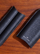 George Cleverley - Croc-Embossed Leather Cigar Holder - Black