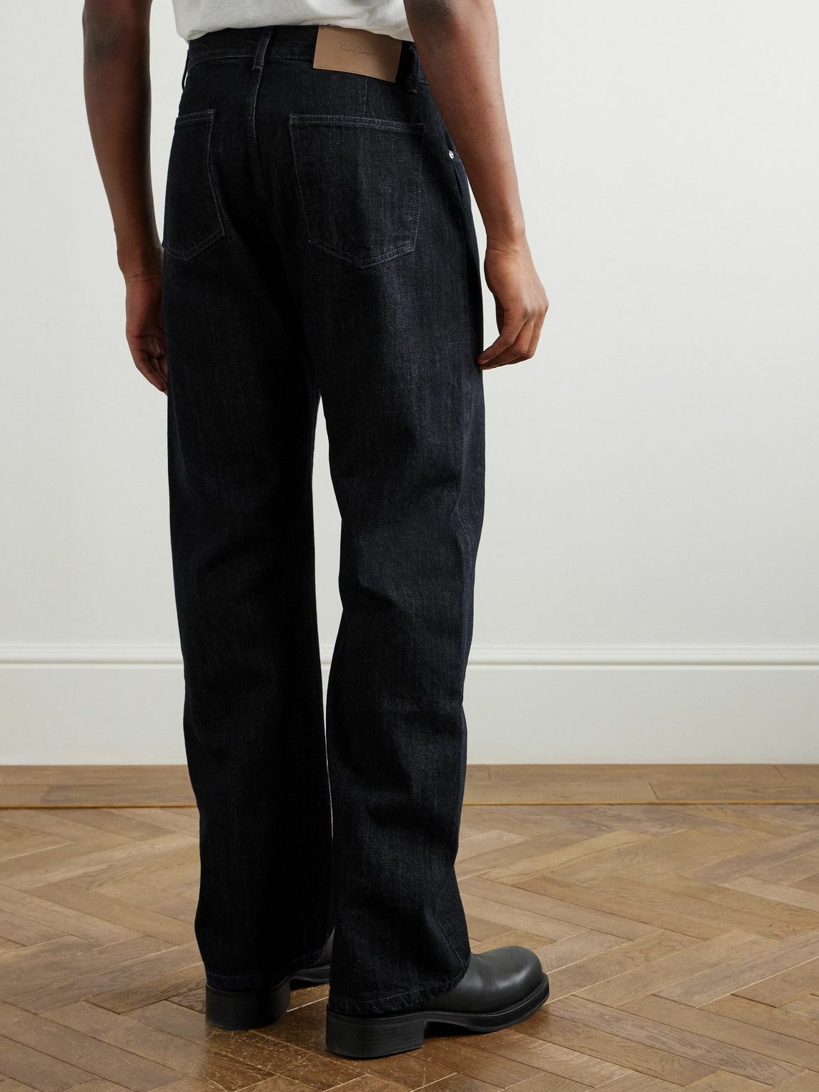SECOND / LAYER - Valluco 2 Straight-Leg Raw Jeans - Blue Second/Layer