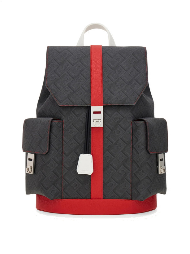 Photo: Ferragamo Mens Dual-pocket backpack - Citymatch Capsule in Red
